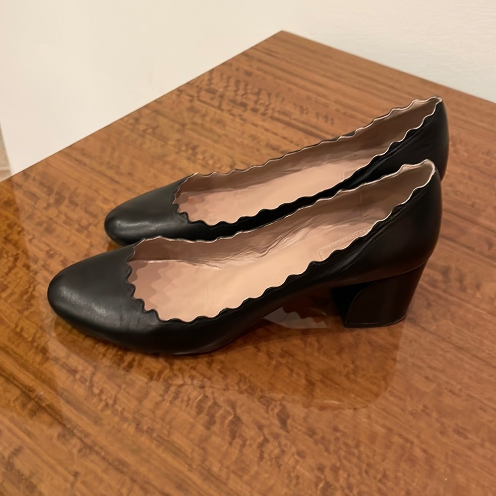 Chloe black scalloped shoes